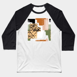 Abstract Lines And Soft Colors Baseball T-Shirt